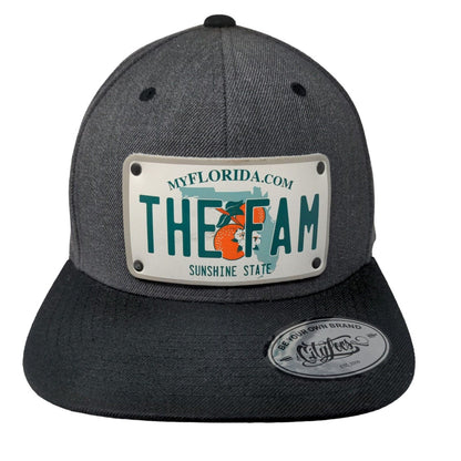 The Fam Sunshine State Snapback Hat Gray One Size Colorblock CityLocs