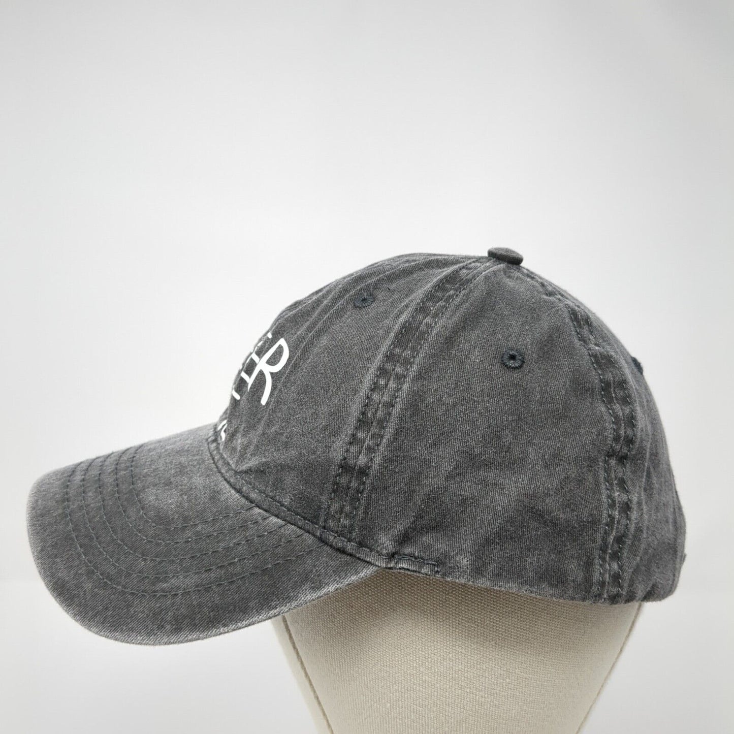 Beer Me Slideback Hat Gray Black Soot One Size Adjustable Vent Holes