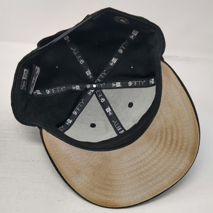 Los Angeles Dodgers MLB New Era Snapback Hat Black One Size 9FIFTY Tan Brim