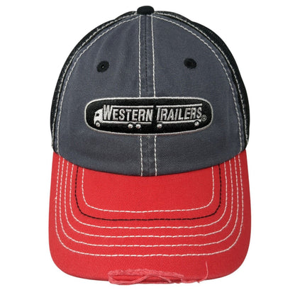 Western Trailers Strapback Mesh Back Trucker Hat Multi One Size K-Products