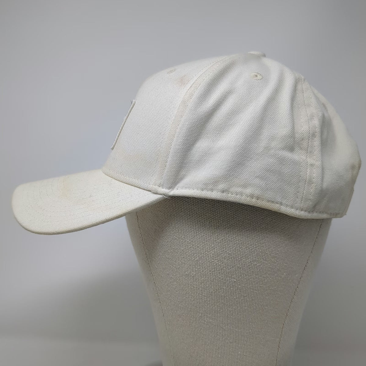 Adidas 5 Panel White Hat One Size Snapback Trefoil Logo Patch Cotton Athletic