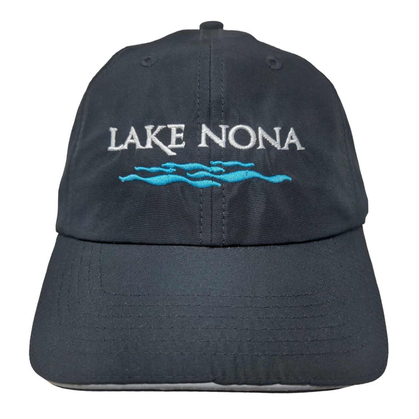 Lake Nona Strapback Hat Blue One Size Embroidered Adjustable Core 365