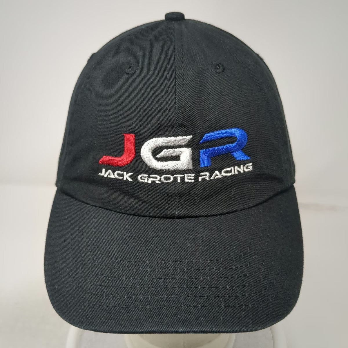 Jack Grote Racing JGR Black OSFM Baseball Cap Cotton Adjustable Slideback Hat