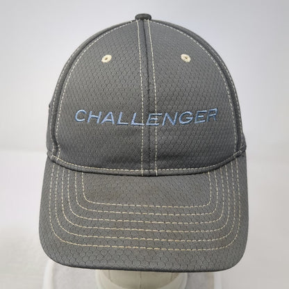 Ahead Gray Baseball Cap One Size Bombardier Challenger Logo Strapback Hat Mesh