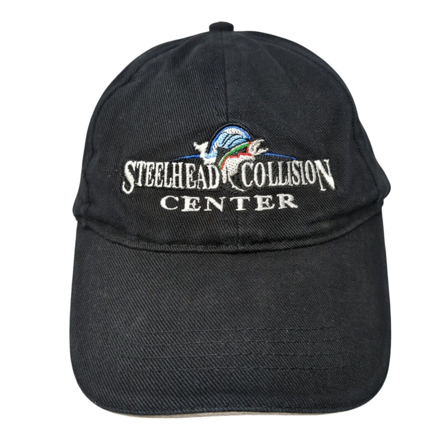 Steelhead Collision Center Strapback Hat Black One Size Fahrenheit