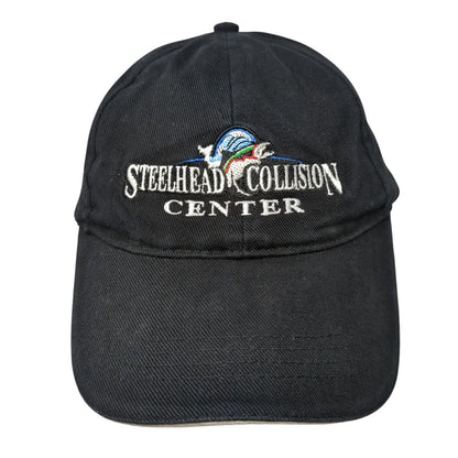 Steelhead Collision Center Strapback Hat Black One Size Fahrenheit