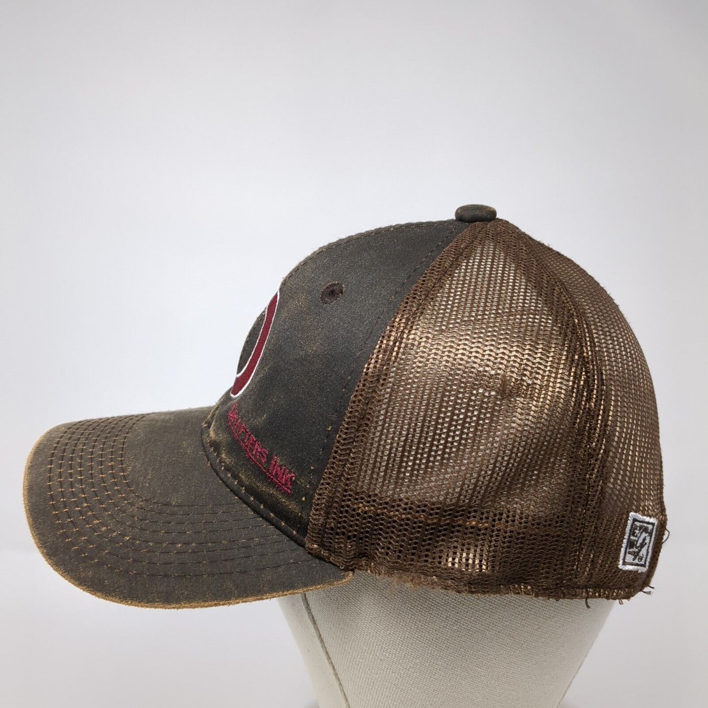 Drafters Ink Slideback Trucker Hat Brown One Size Mesh Back The Game