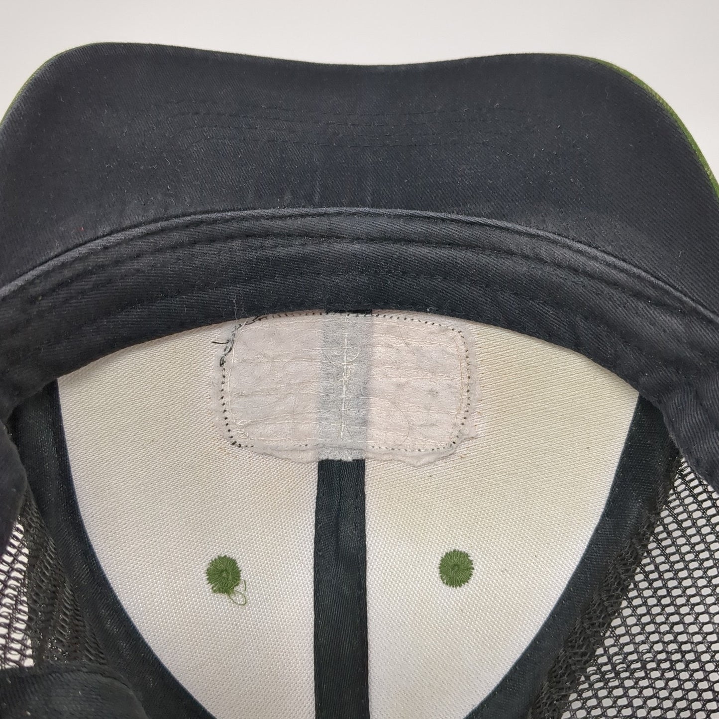 Fishing Leather Patch Idaho Snapback Trucker Hat Green One Size Plaid