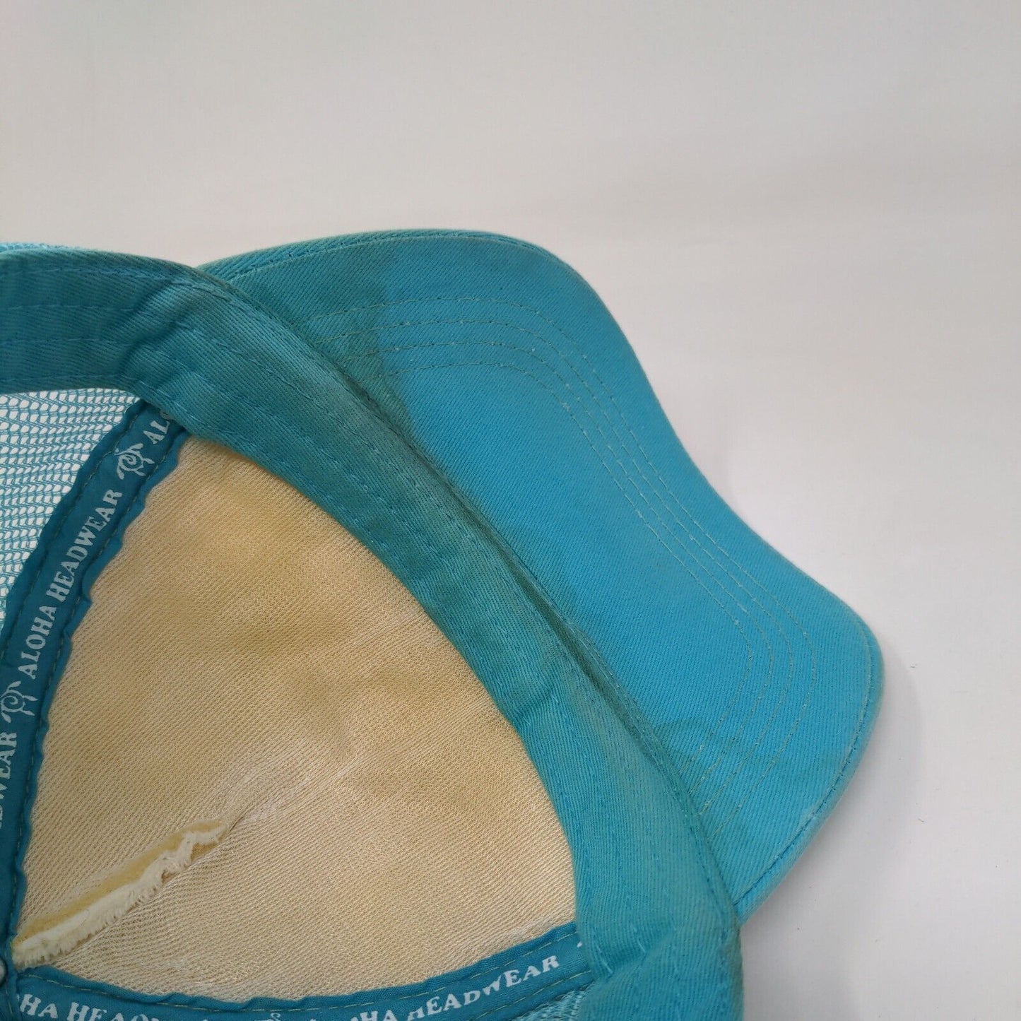 Aloha Snapback Mesh Back Trucker Hat Blue One Size Adjustable KC Hawaii