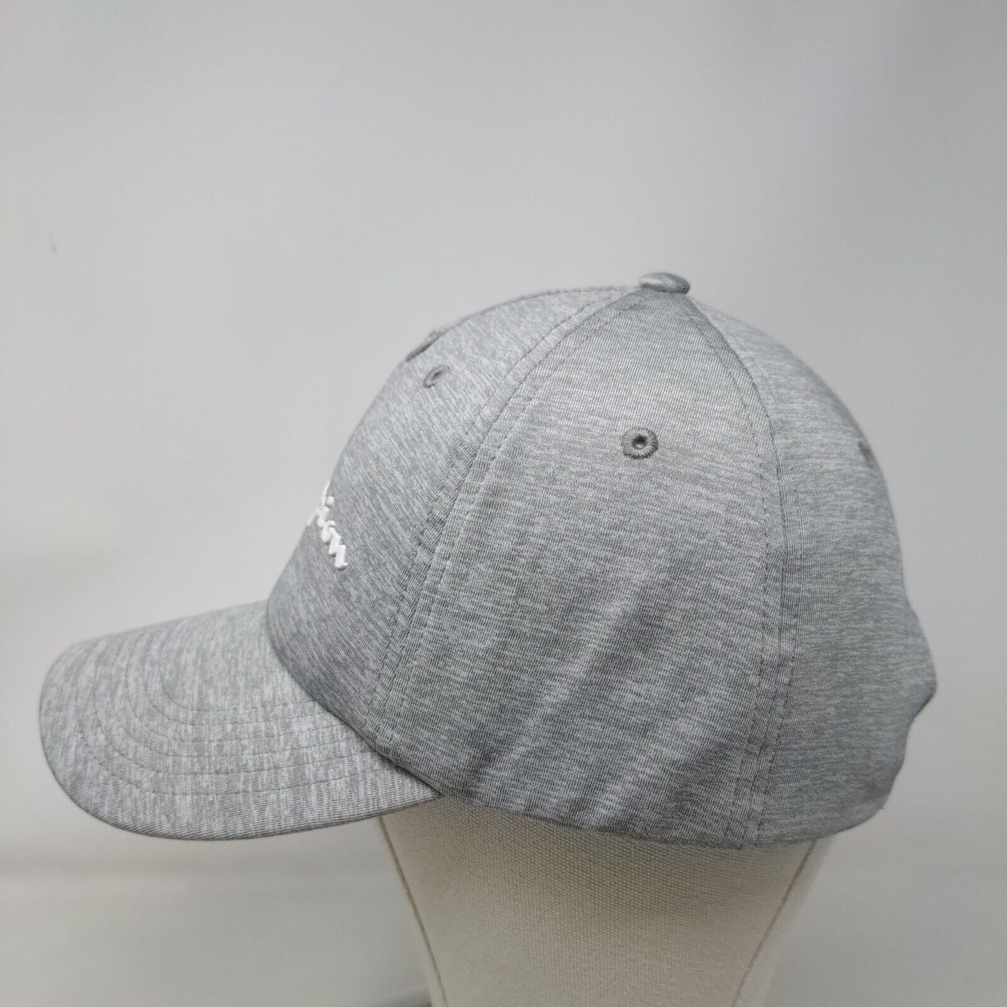 Champion Slideback Hat Gray OSFA Adjustable Solid 6 Panel Vent Holes