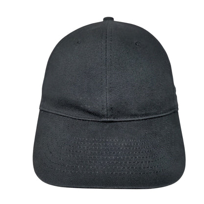 Unbranded Strapback Hat Black One Size Adjustable Vented Holes 6 Panel Blank