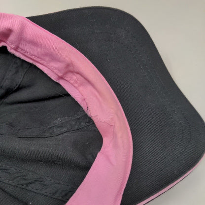 Pink Ribbon Bling Strapback Hat Black One Size Breast Cancer Awareness