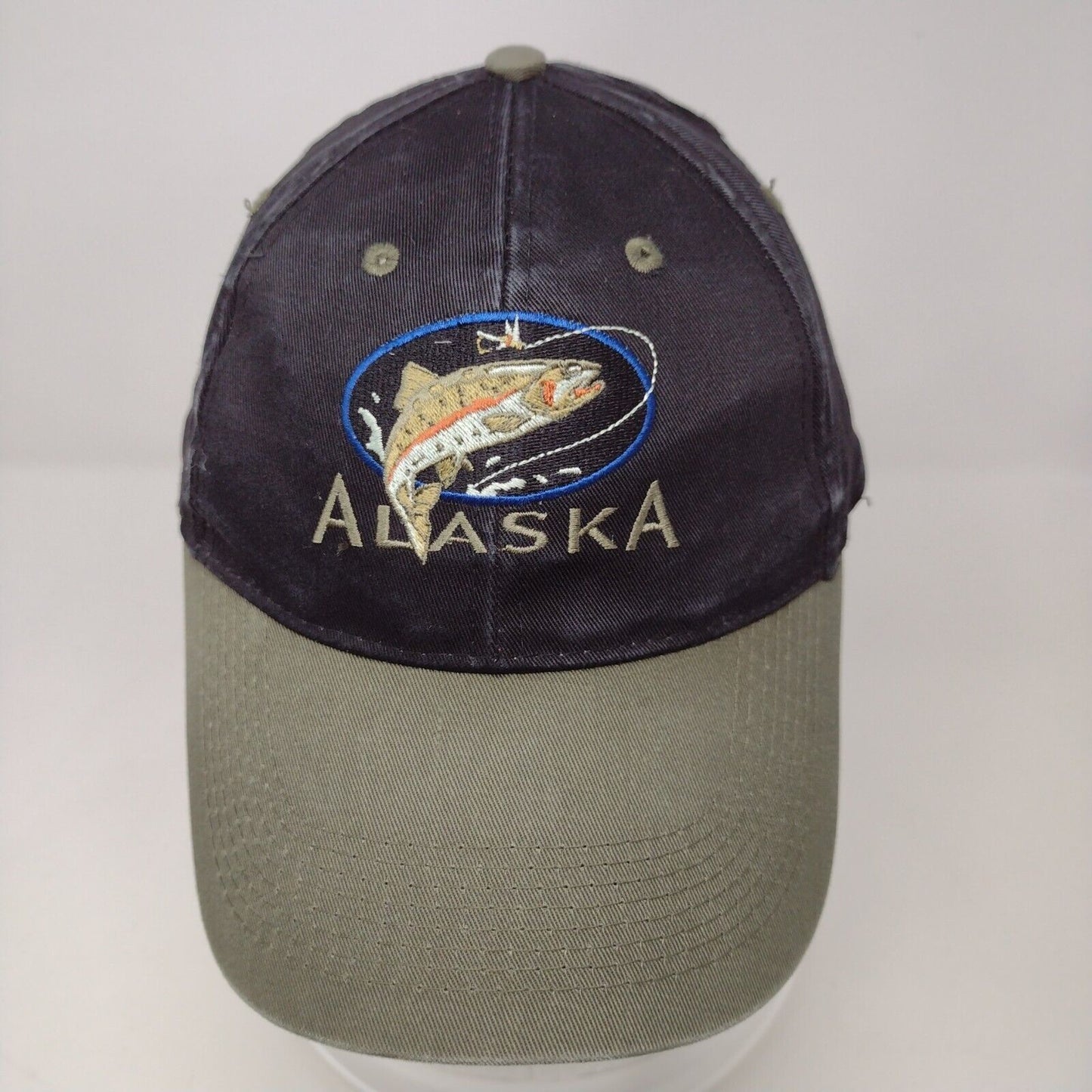 Alaska Snapback Hat Multi OSFA Embroidered Fish Colorblock 6 Panel
