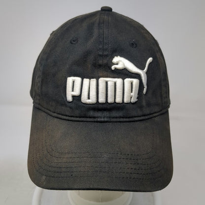 Puma Baseball Cap Black One Size Embroidered Cat Logo Adjustable Slideback Hat