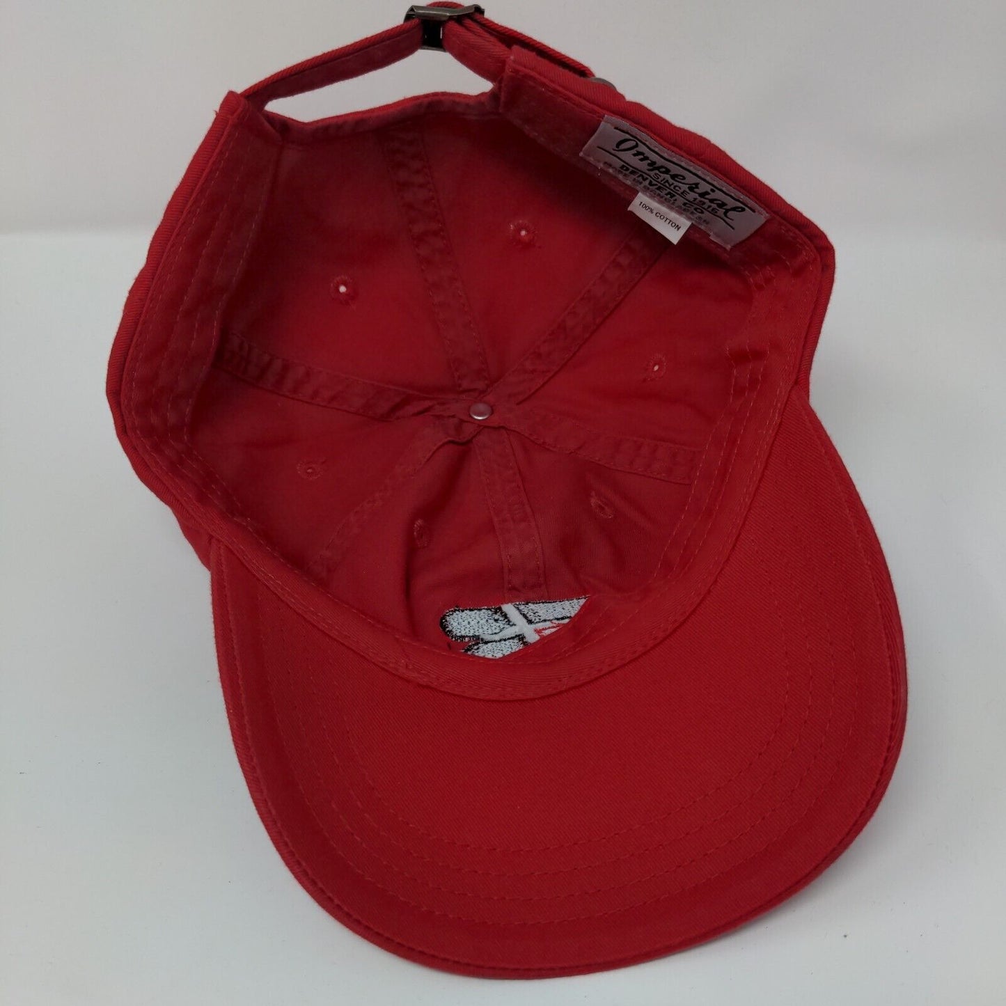 Farm Bureau Slideback Hat Red OSFA Adjustable Embroidered Imperial