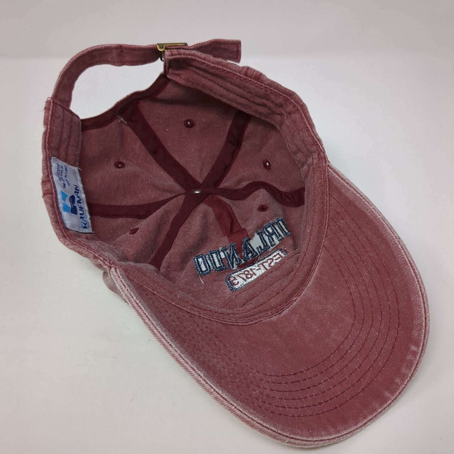 Orlando Florida Est. 1875 Slideback Hat Red One Size Adjustable Ben Kaufman
