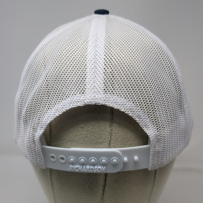 Richardson Trucker Hat Red Blue White One Size Snapback Mesh Back Americold
