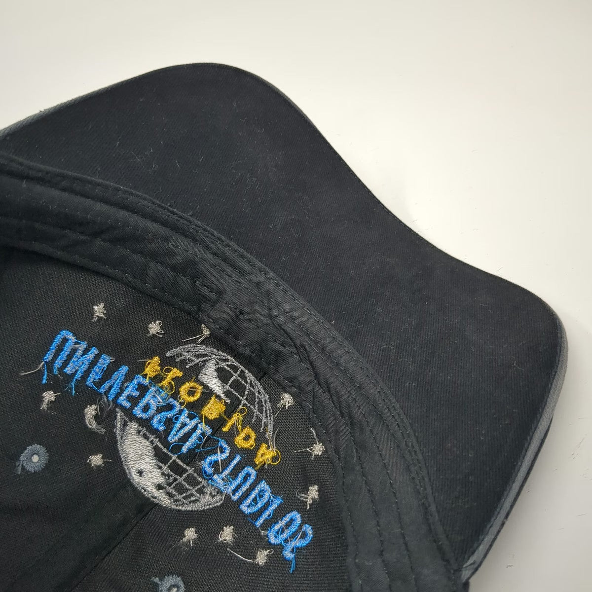 Universal Studios Florida Globe Logo Black Baseball Cap One Size Strapback Hat