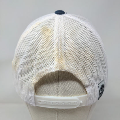 Salty Crew Fish Patch Snapback Mesh Back Trucker Hat Blue One Size Colorblock