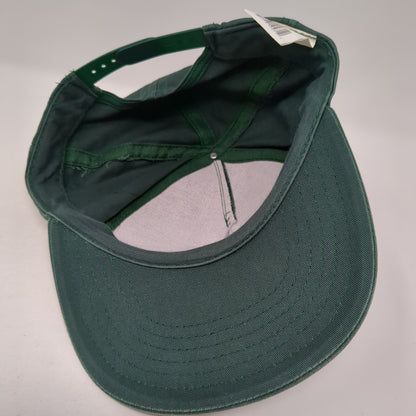 Canada Snapback Hat Green One Size Adjustable Embroidered Patriotic 6 Panel