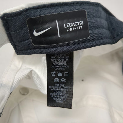 Nike Baseball Cap White One Size Legacy91 Dri-Fit Strapback Swoosh Golf Hat
