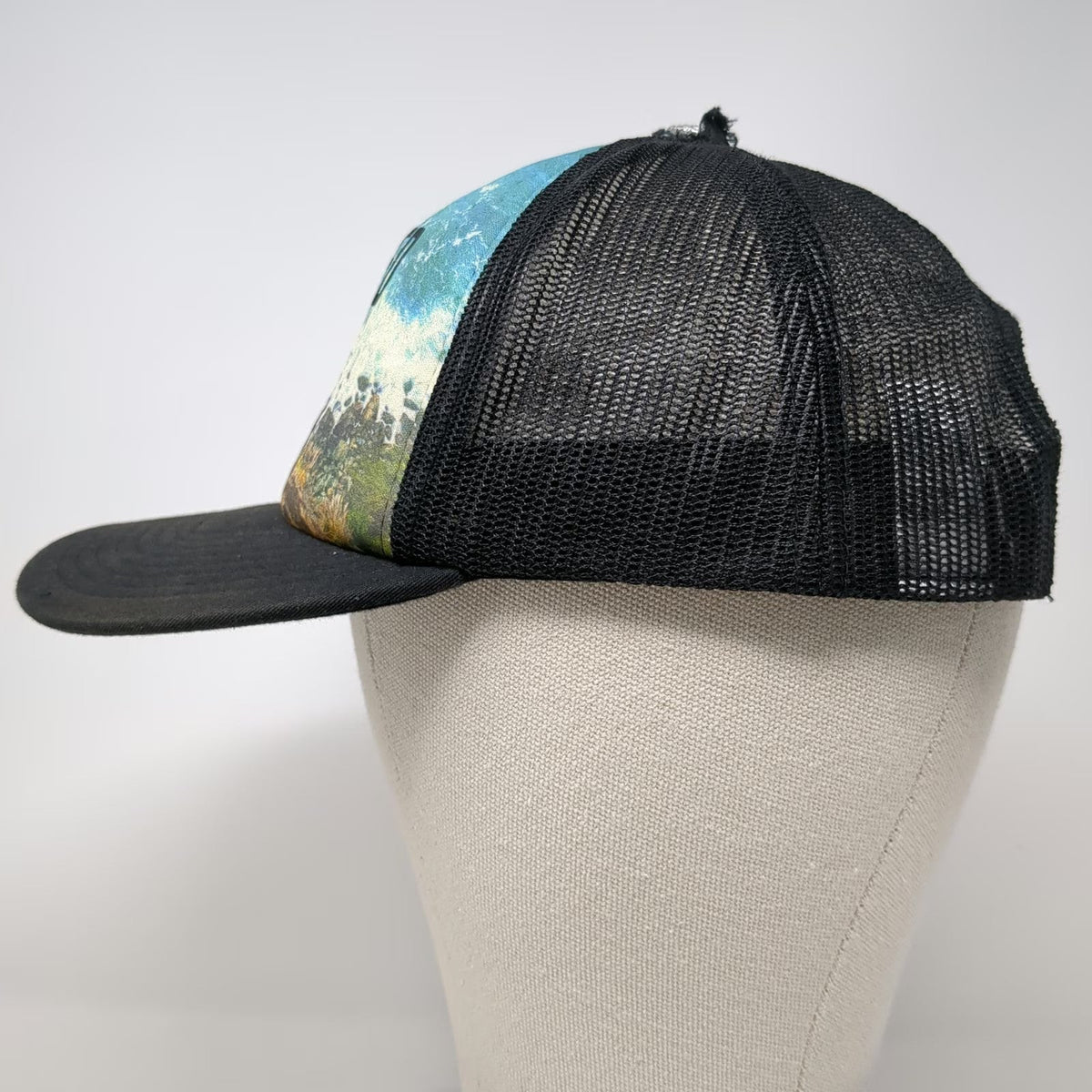 Volcom Trucker Hat Blue Black One Size Shred Be Happy Mesh Back Beach Snapback