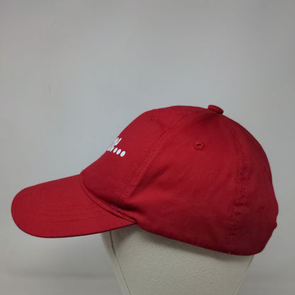 It's Fine Strapback Hat One Size Red Graphic Print Vented Holes Adjustable