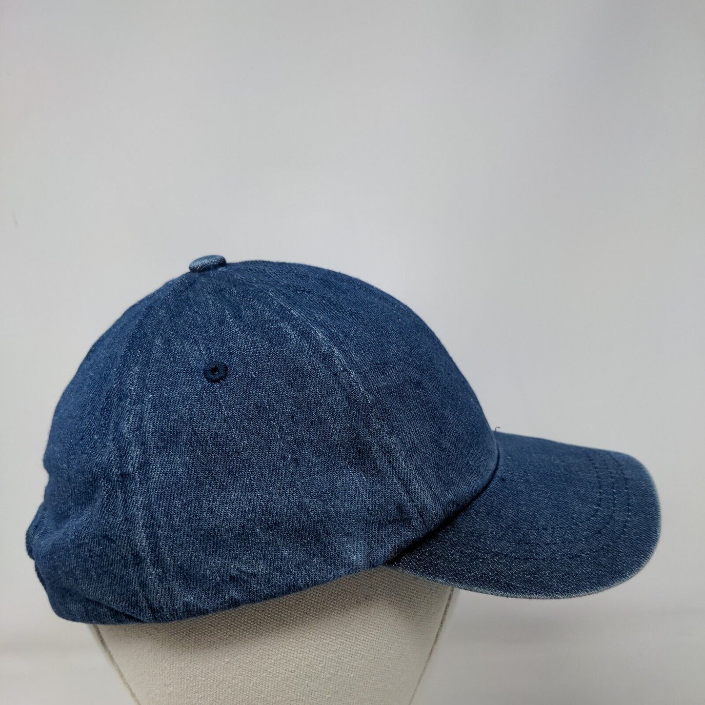 Unbranded Slideback Hat Blue One Size Adjustable 6 Panel Denim Blank