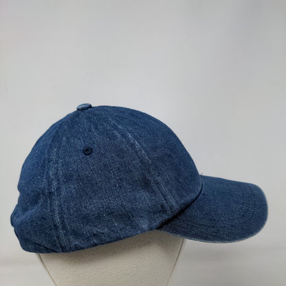 Unbranded Slideback Hat Blue One Size Adjustable 6 Panel Denim Blank