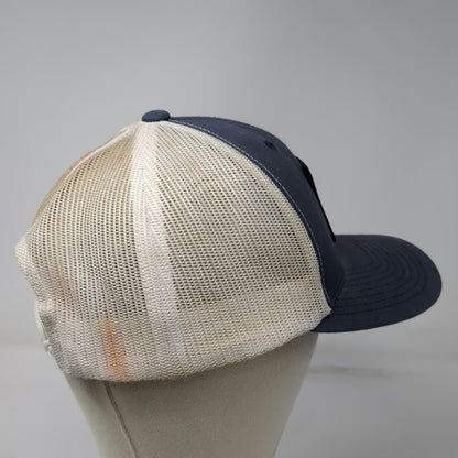 Yupoong Trucker Hat Blue White One Size Mesh Snapback 7 Seas Brewing Company