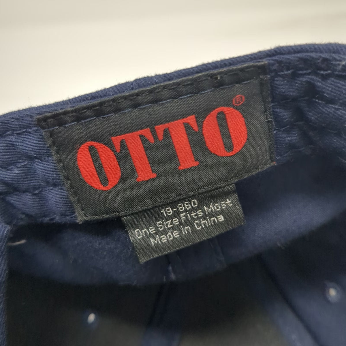 OTTO Mygrant Glass Logo Blue Baseball Cap One Size Strapback Solid Cotton Hat