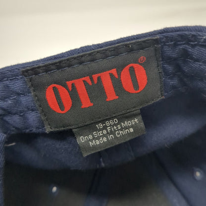 OTTO Mygrant Glass Logo Blue Baseball Cap One Size Strapback Solid Cotton Hat