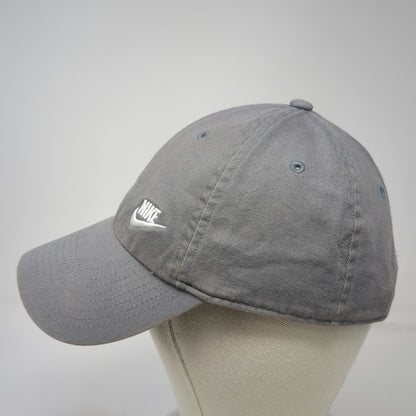 Nike Baseball Cap Gray One Size Heritage86 Adjustable Embroidered Logo Strap Hat
