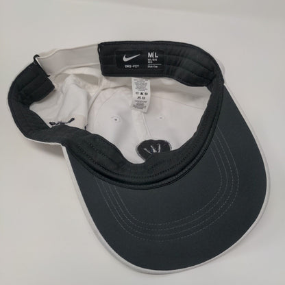 Winners Circle Strapback Hat White M/L Adjustable Nike Club Cap Dri-Fit