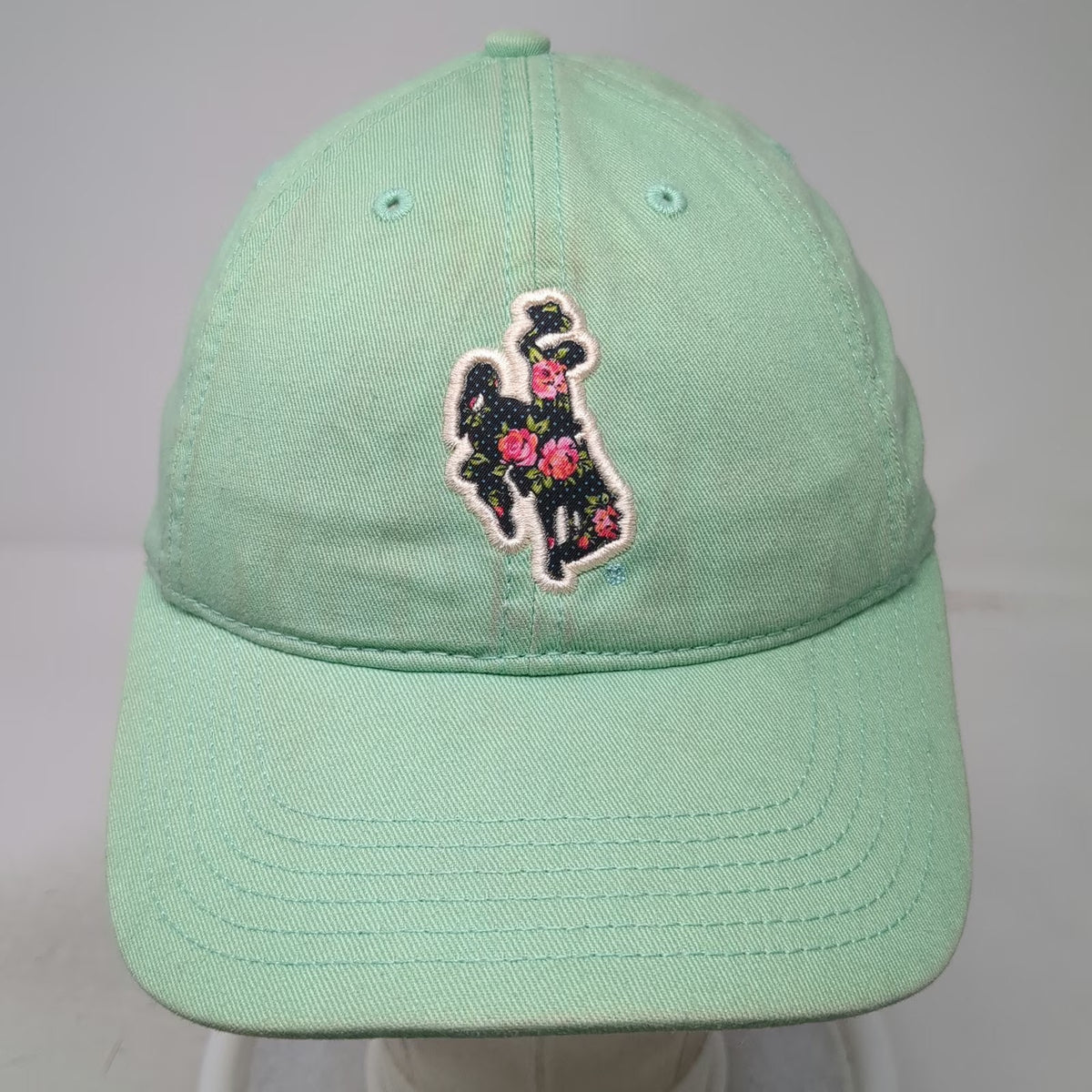 Legacy Baseball Cap Green One Size Jackson Hole Floral Bronco Buckle Back Hat