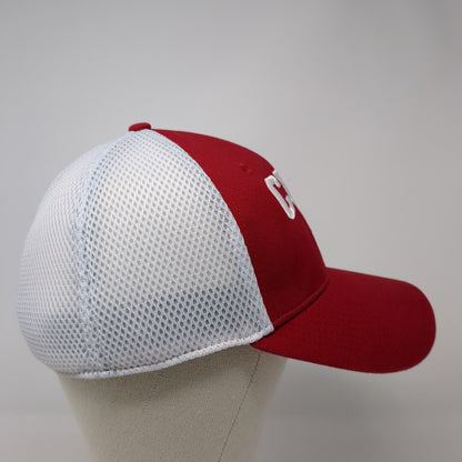 CHS Fitted Trucker Hat Red M/L Mesh Back Embroidered Mesh Back 39Thirty New Era