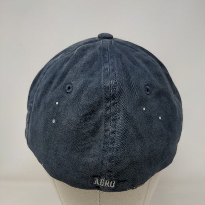 Aeropostale 87 Fitted Hat Blue Large/XL Solid 6 Panel Vent Holes