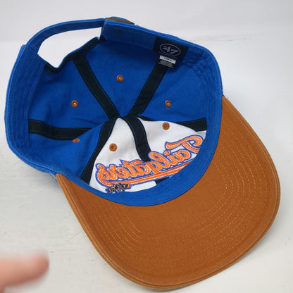 '47 Tailgaters Baseball Cap Blue White Brown One Size Slideback Cotton hat Logo