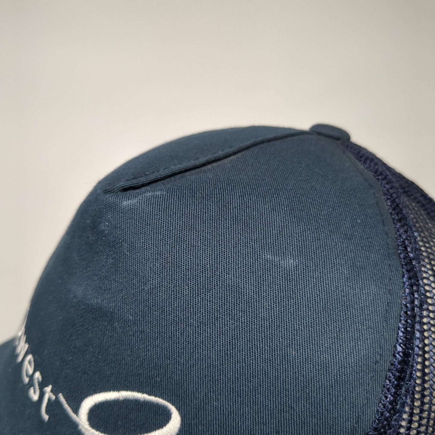 Qwest Snapback Mesh Back Trucker Hat Blue One Size Adjustable Cintas