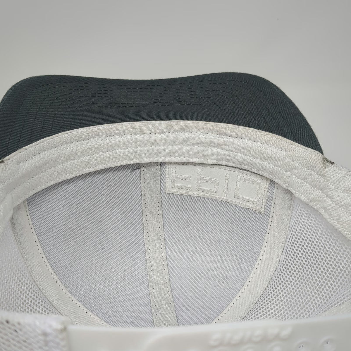Pacific Headwear Trucker Hat Gray White One Size FPID Mesh Back Snapback 104C