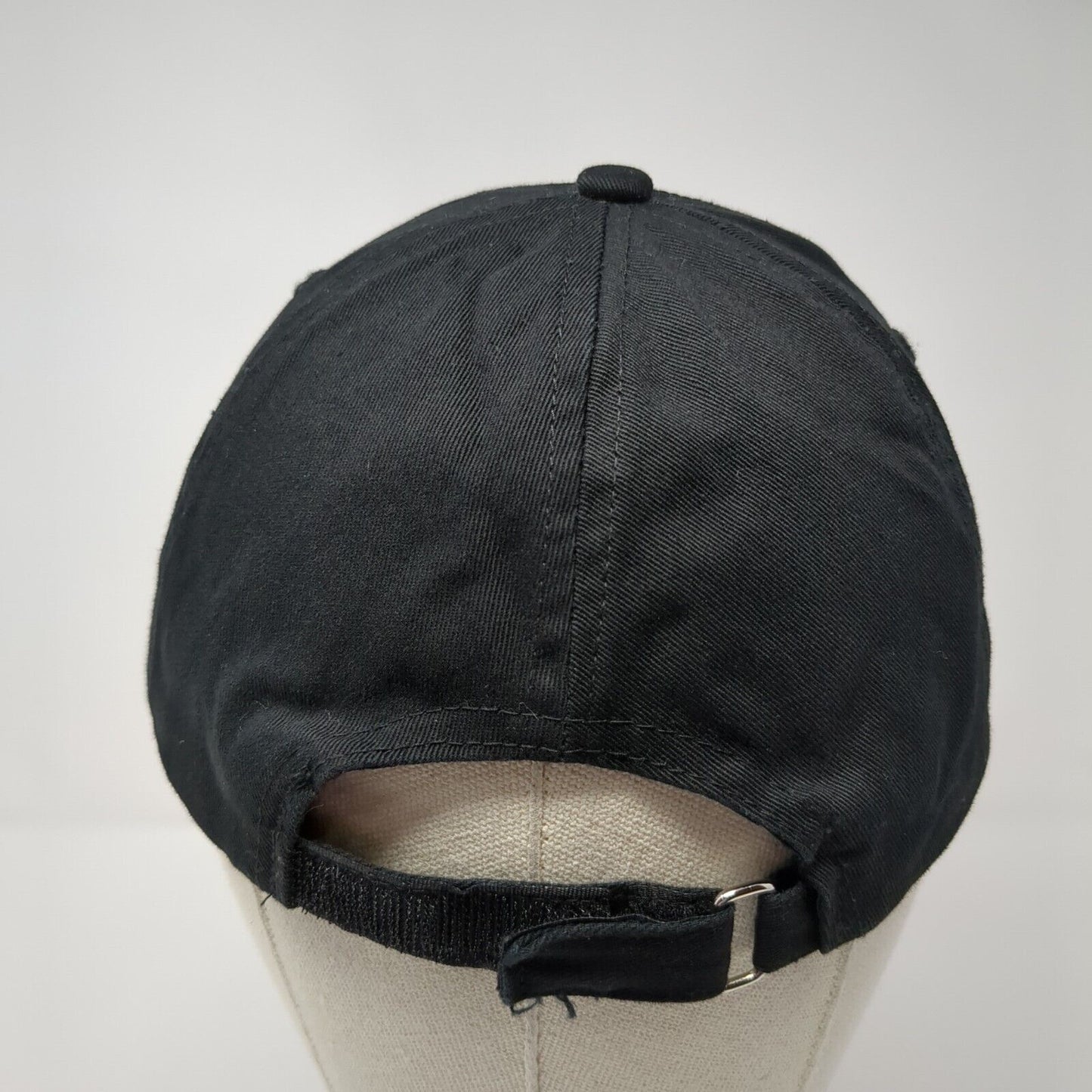 Unbranded Strapback Hat Black One Size Adjustable Solid Blank Outdoor