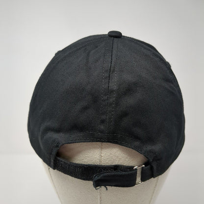 Unbranded Strapback Hat Black One Size Adjustable Solid Blank Outdoor
