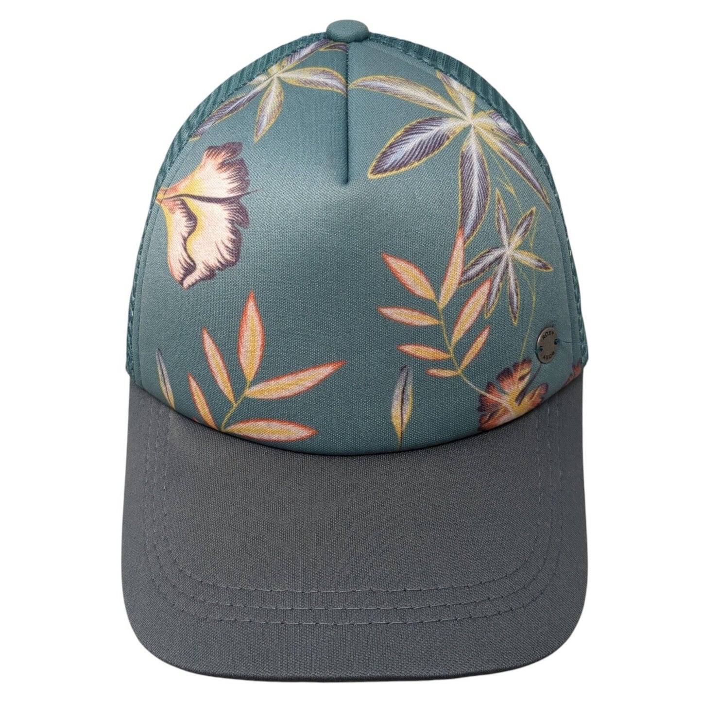 Roxy Snapback Trucker Hat Multicolor OSFA Floral Mesh Back Adjustable