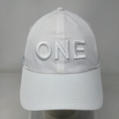 ONE Donecall Strapback Hat White One Size Adjustable Embroidered Dome Hats