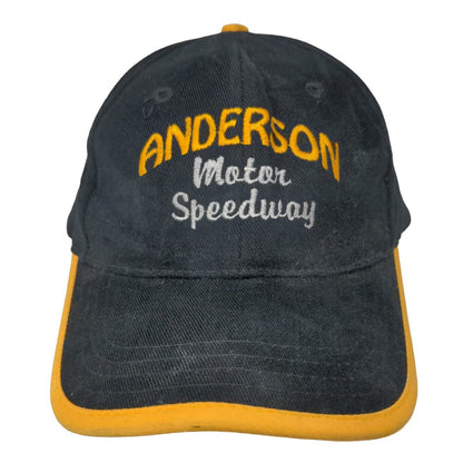 Anderson Motor Speedway Slideback Hat Black OS Adjustable Embroidered Nissin