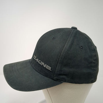 Dakine Baseball Cap Black One Size Flexfit Raised Logo Cotton Spandex Curved Hat