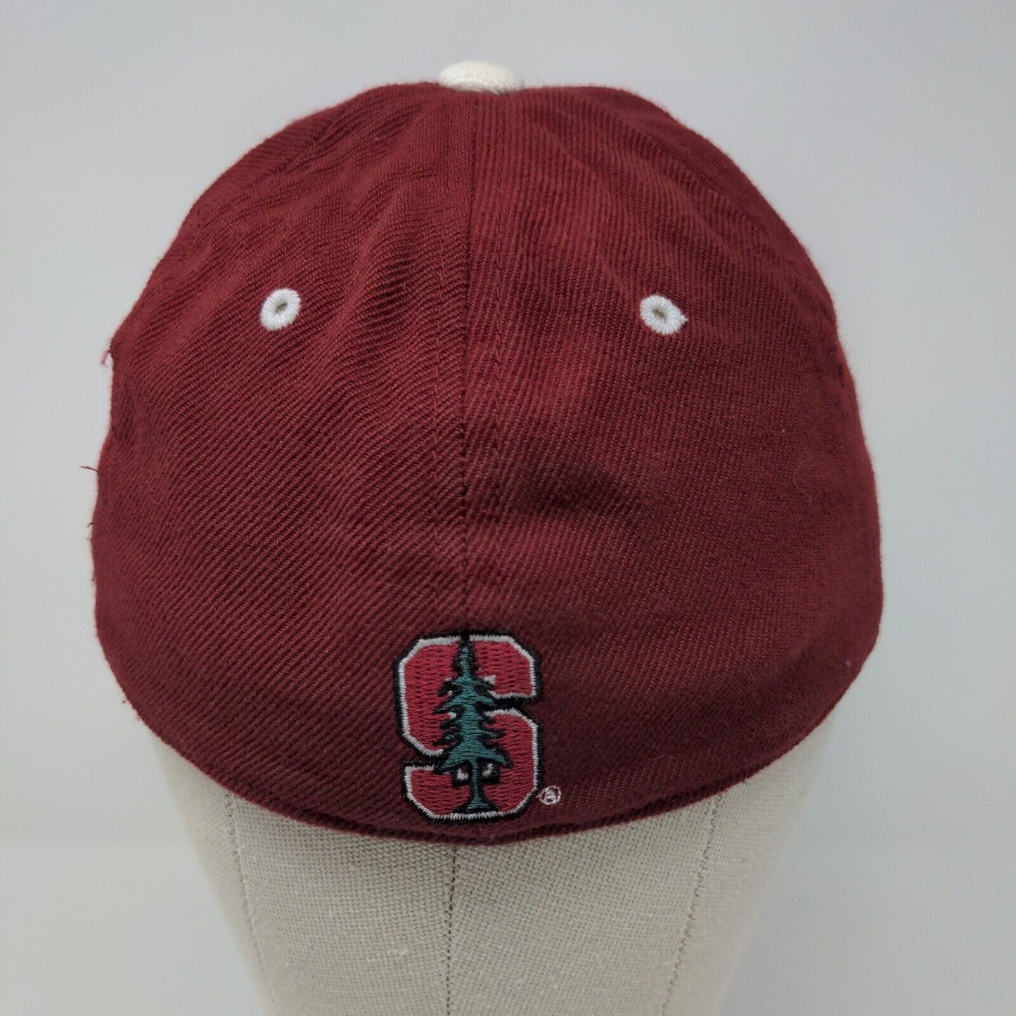 Stanford Cardinal Fitted Hat Colosseum Red Size 6 7/8 Embroidered Logo NCAA