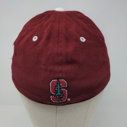 Stanford Cardinal Fitted Hat Colosseum Red Size 6 7/8 Embroidered Logo NCAA