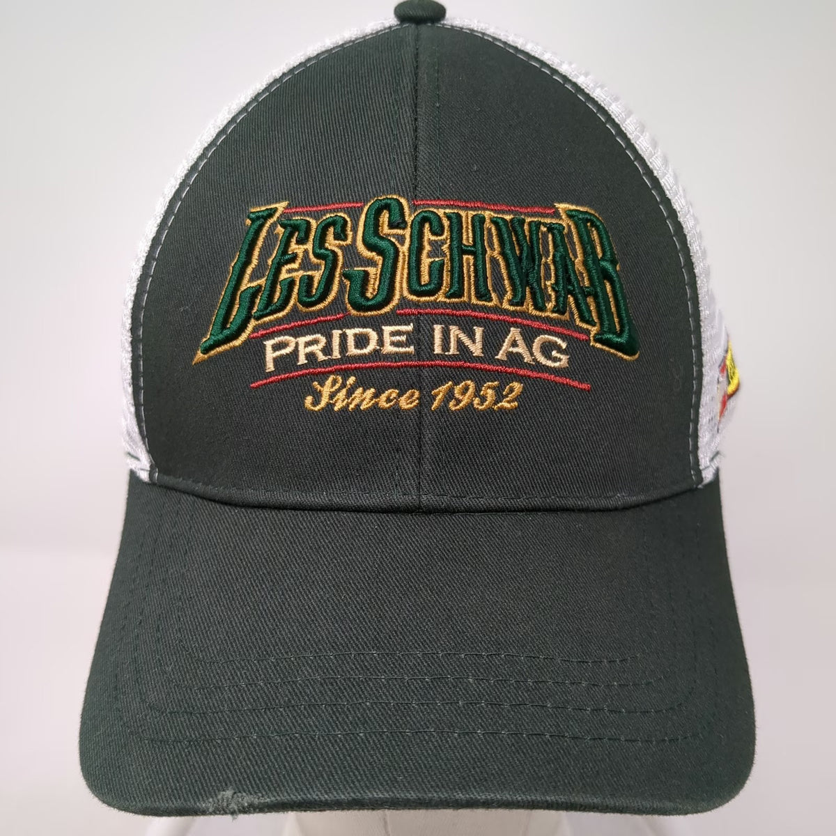 GO USA Baseball Cap Green One Size Les Schwab Pride In Ag Mesh Strapback Hat