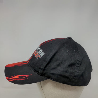 American Chopper Strapback Hat Black One Size Embroidered 6 Panel Cotton